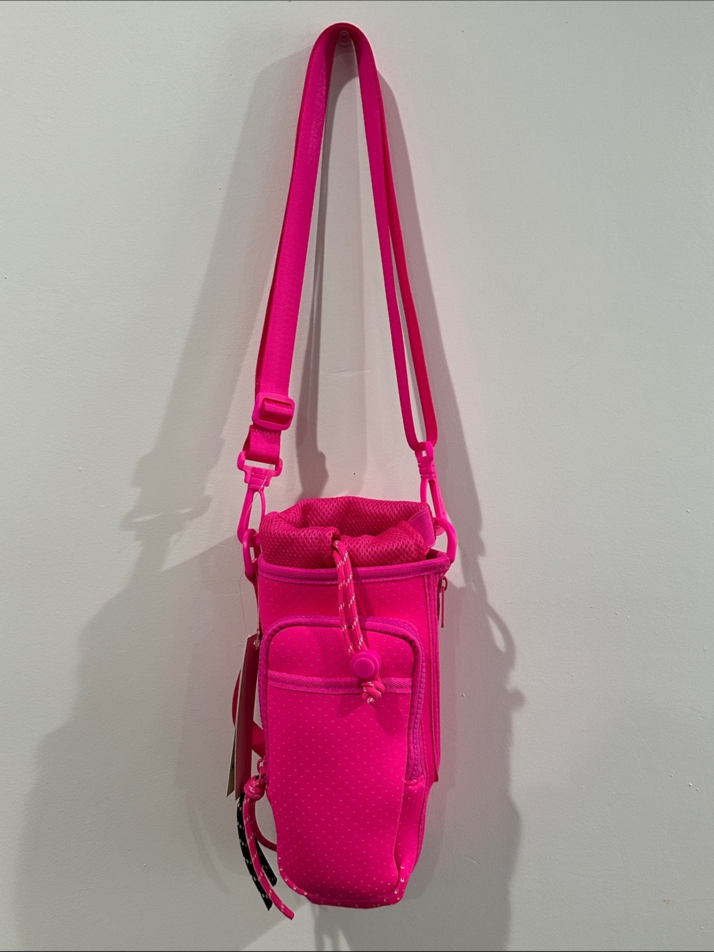 Women's Neoprene Crossbody Bucket Bag - Picture 6 of 12